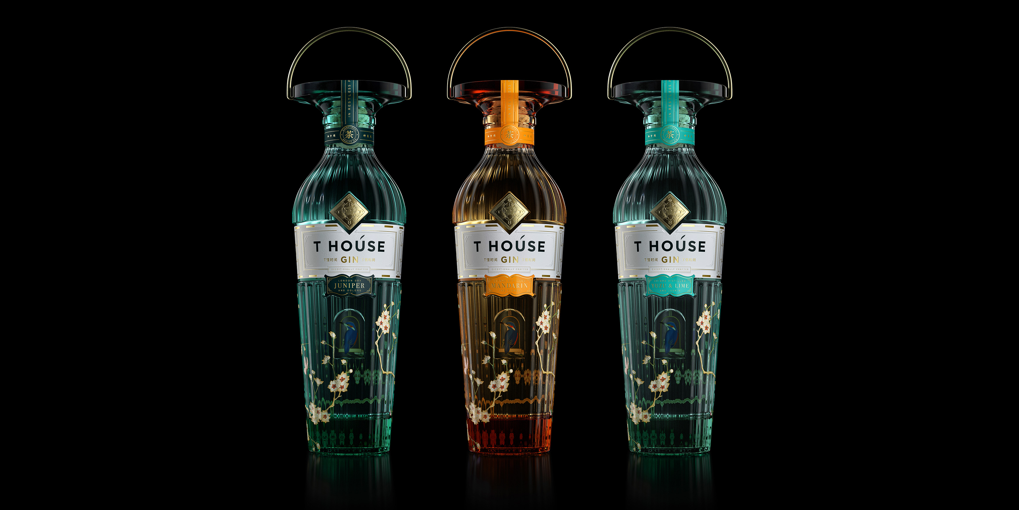 T House Gin，由Intertype Studio設計的超級優(yōu)質(zhì)烈酒