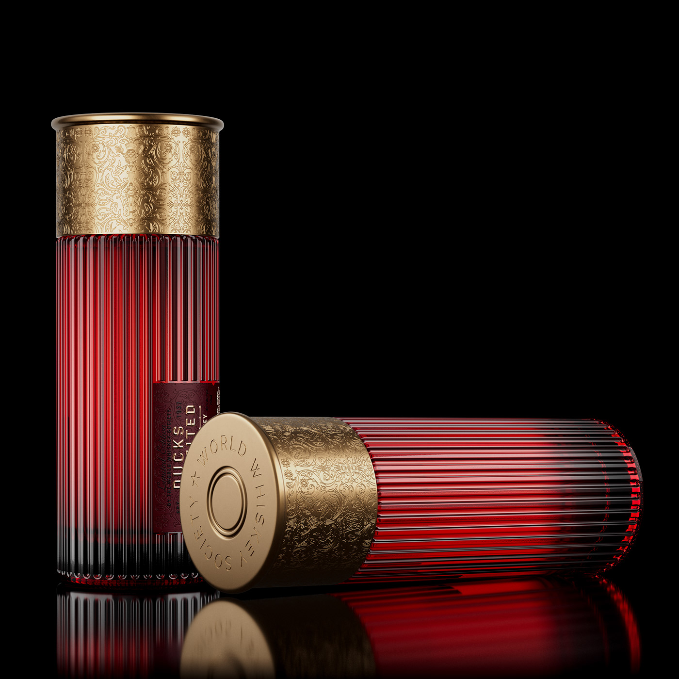 由 Think Bold Studio 精心打造的 Ducks Unlimited Shotgun shell 酒瓶設計及包裝設計。